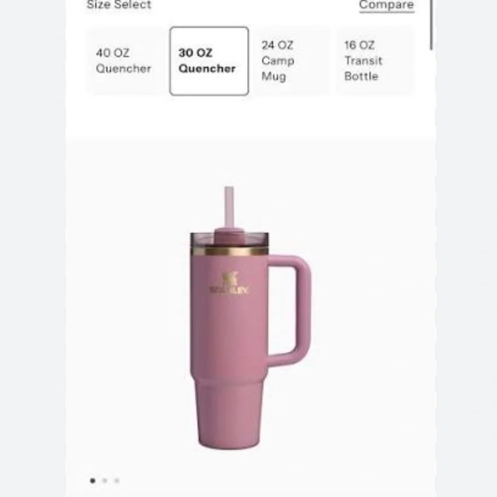 NIB Stanley Quencher H2.0 Flowstate™ Tumbler 30 OZ Antique Pink Gold Limited - Picture 3 of 9